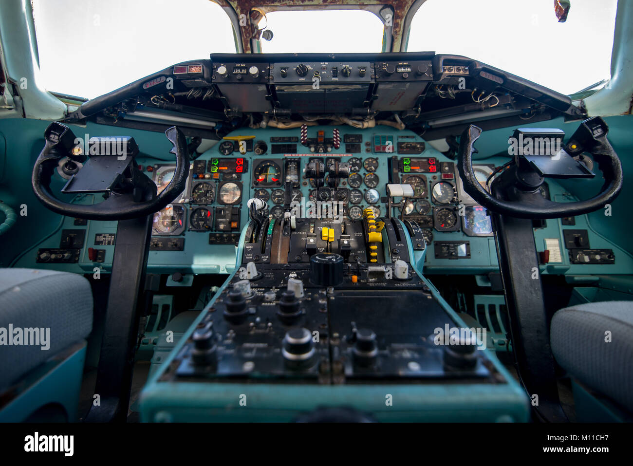 Instruments de pilotage Avion et hélicoptère Banque D'Images