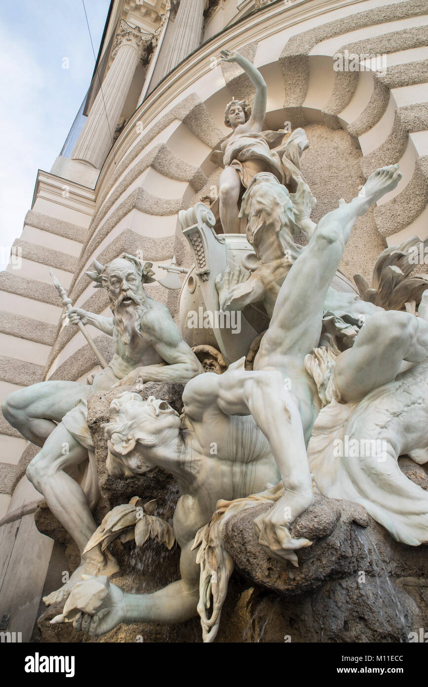 En mer d'alimentation fontaine, Vienne Banque D'Images