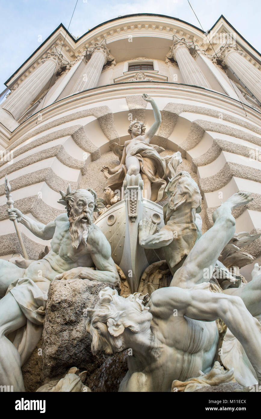 En mer d'alimentation fontaine, Vienne Banque D'Images