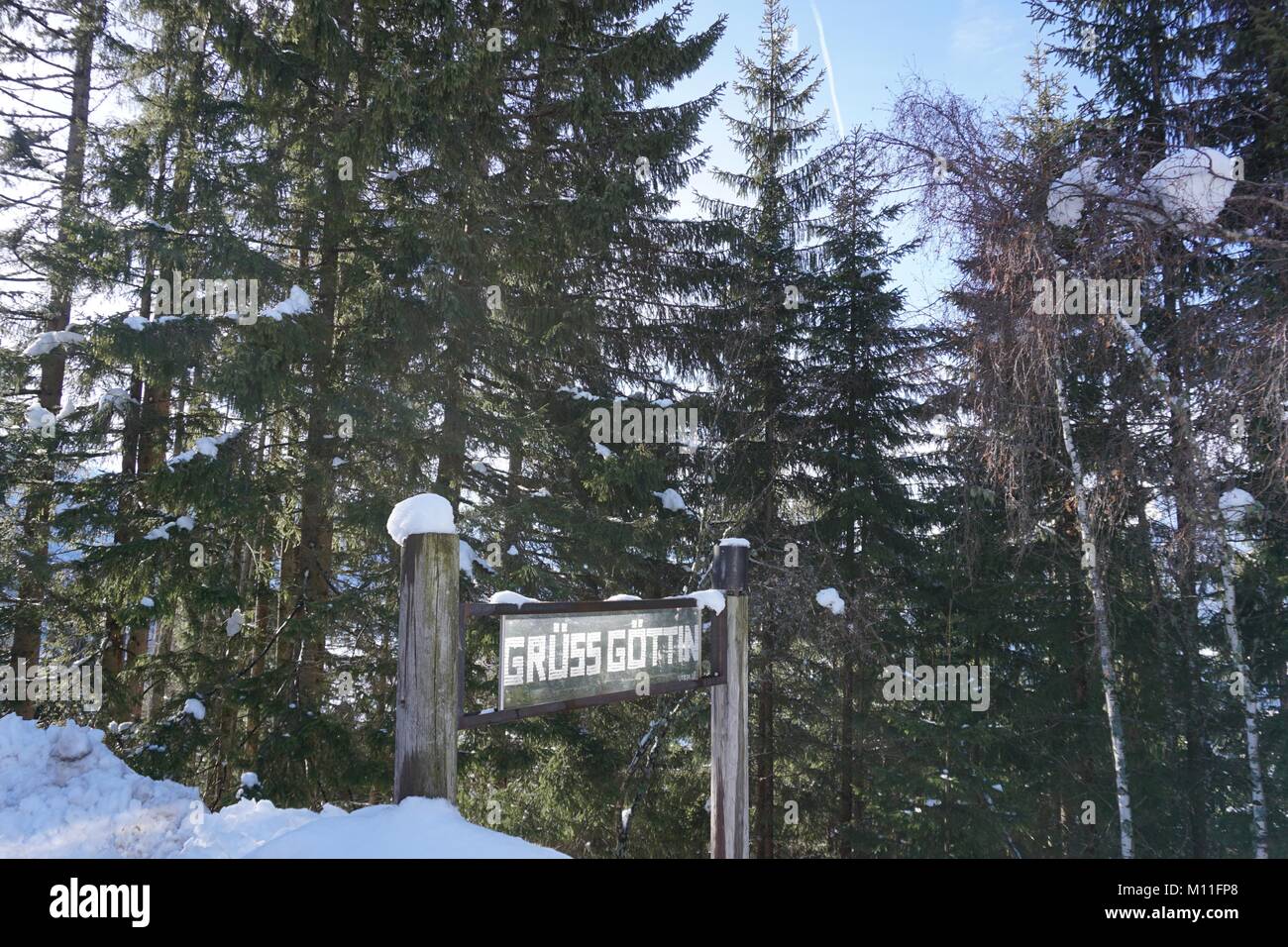 Schwaz Tyrol Pillberg ski hiver 2018 avec beaucoup de neige Banque D'Images