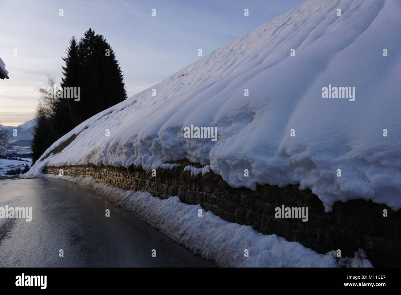 Schwaz Tyrol Pillberg ski hiver 2018 avec beaucoup de neige Banque D'Images