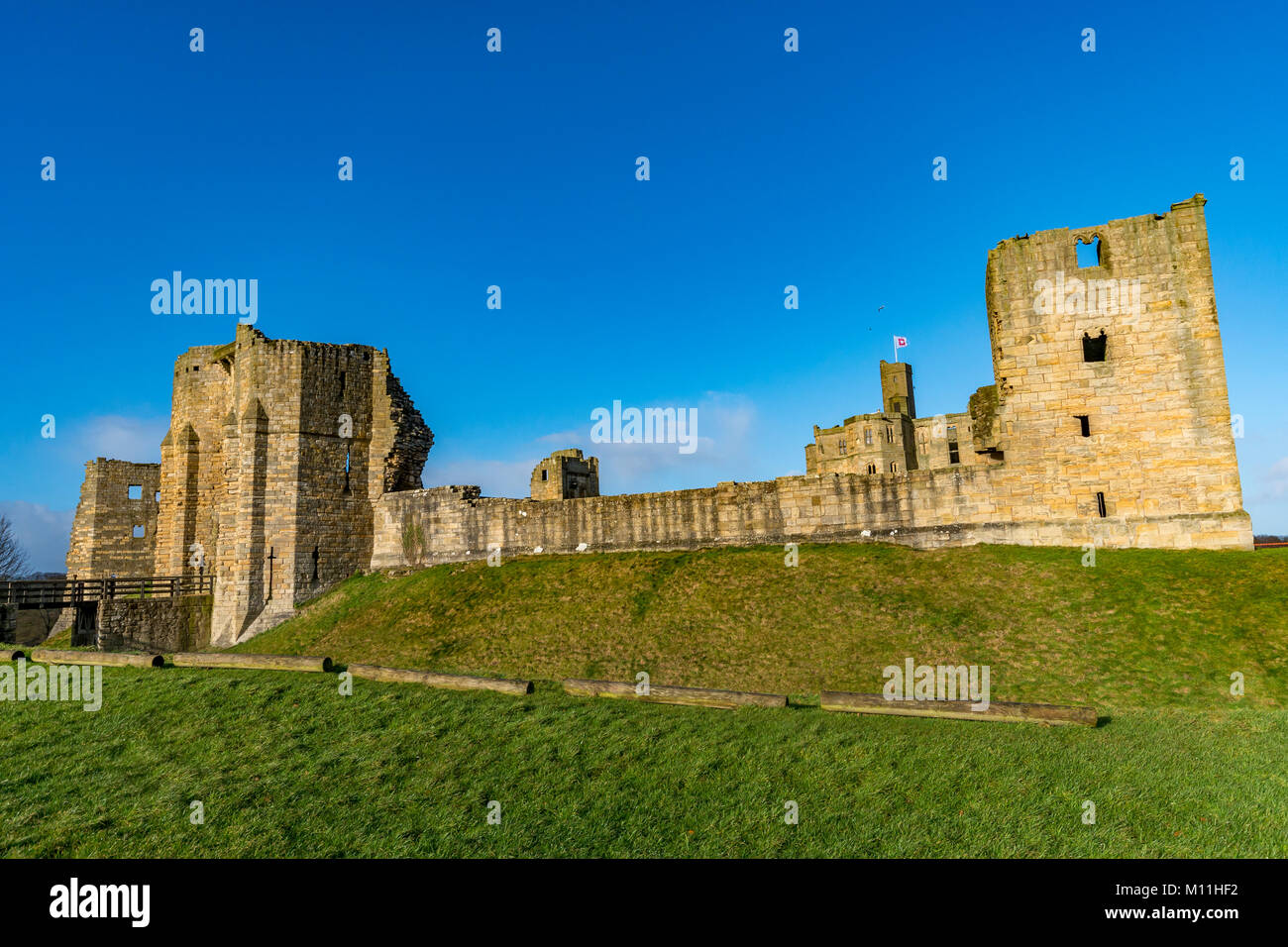 Château de Warkworth, Northumberland, Angleterre Banque D'Images