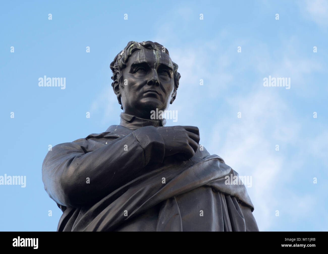 Près de la statue commémorative de George Stephenson Newcastle Upon Tyne, England, UK Banque D'Images