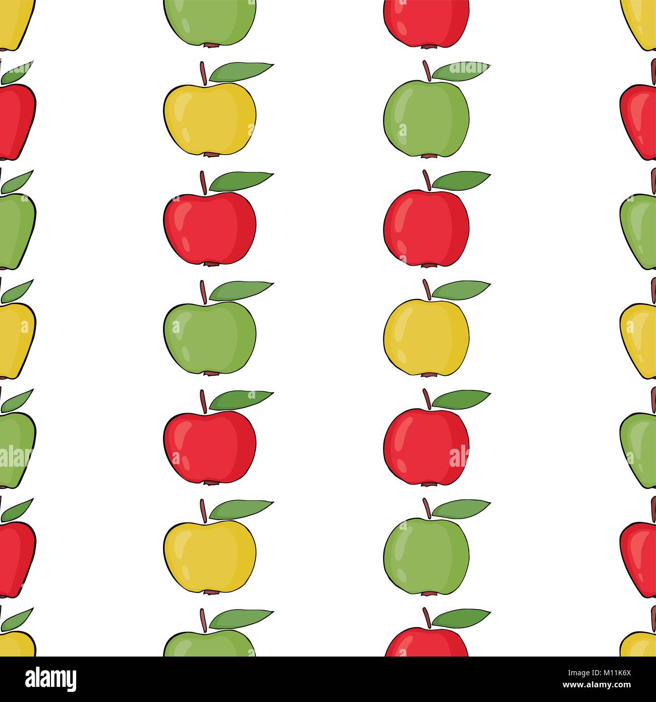 Motif de fond transparente pommes colorées. Illustration de Vecteur