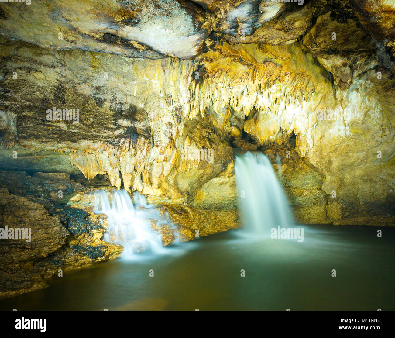 Grotte de Misol Ha chute près de Palenque au Chiapas, Mexique Banque D'Images