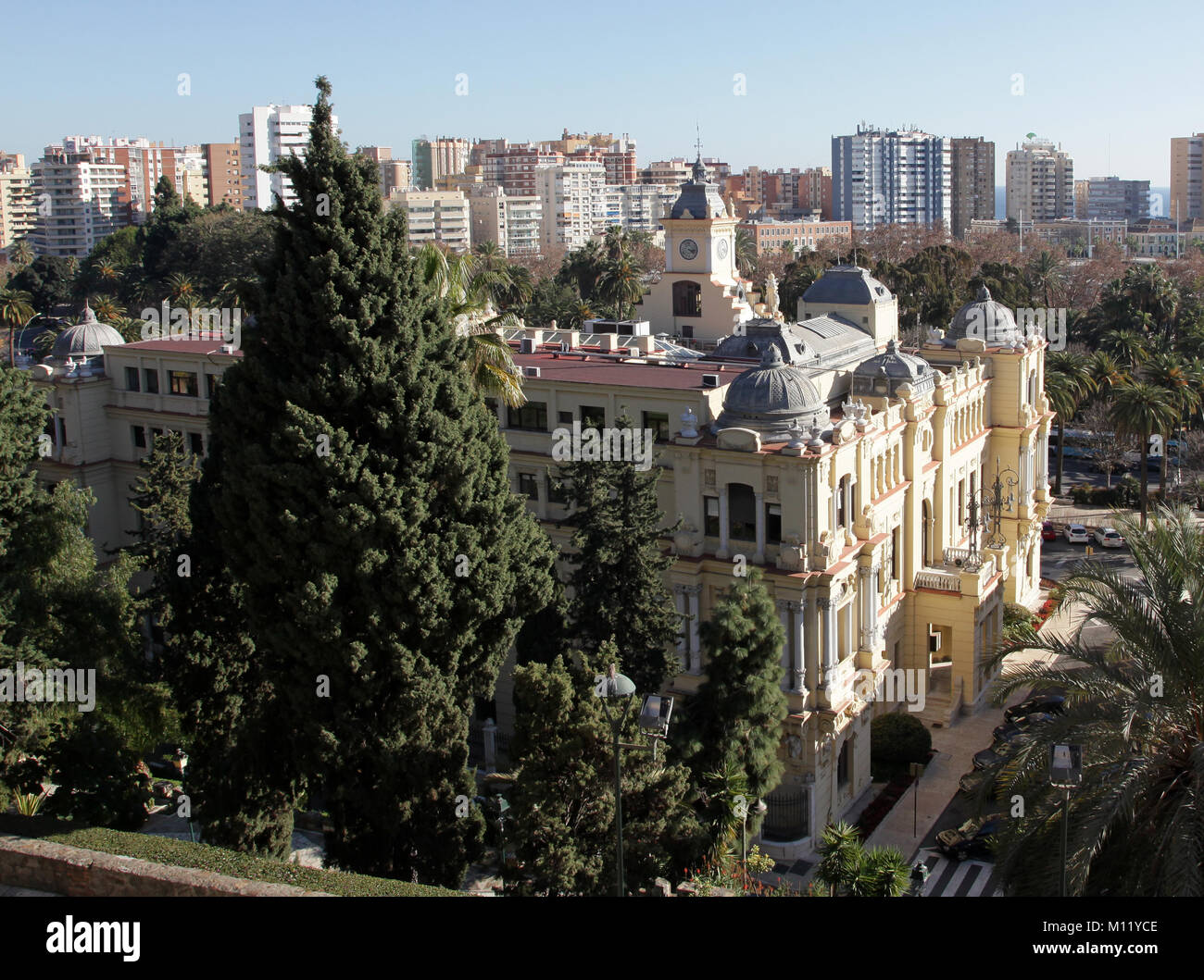 Hôtel de ville Malaga Espagne Architectes Guerrero Strachan et Rivera Vera Banque D'Images