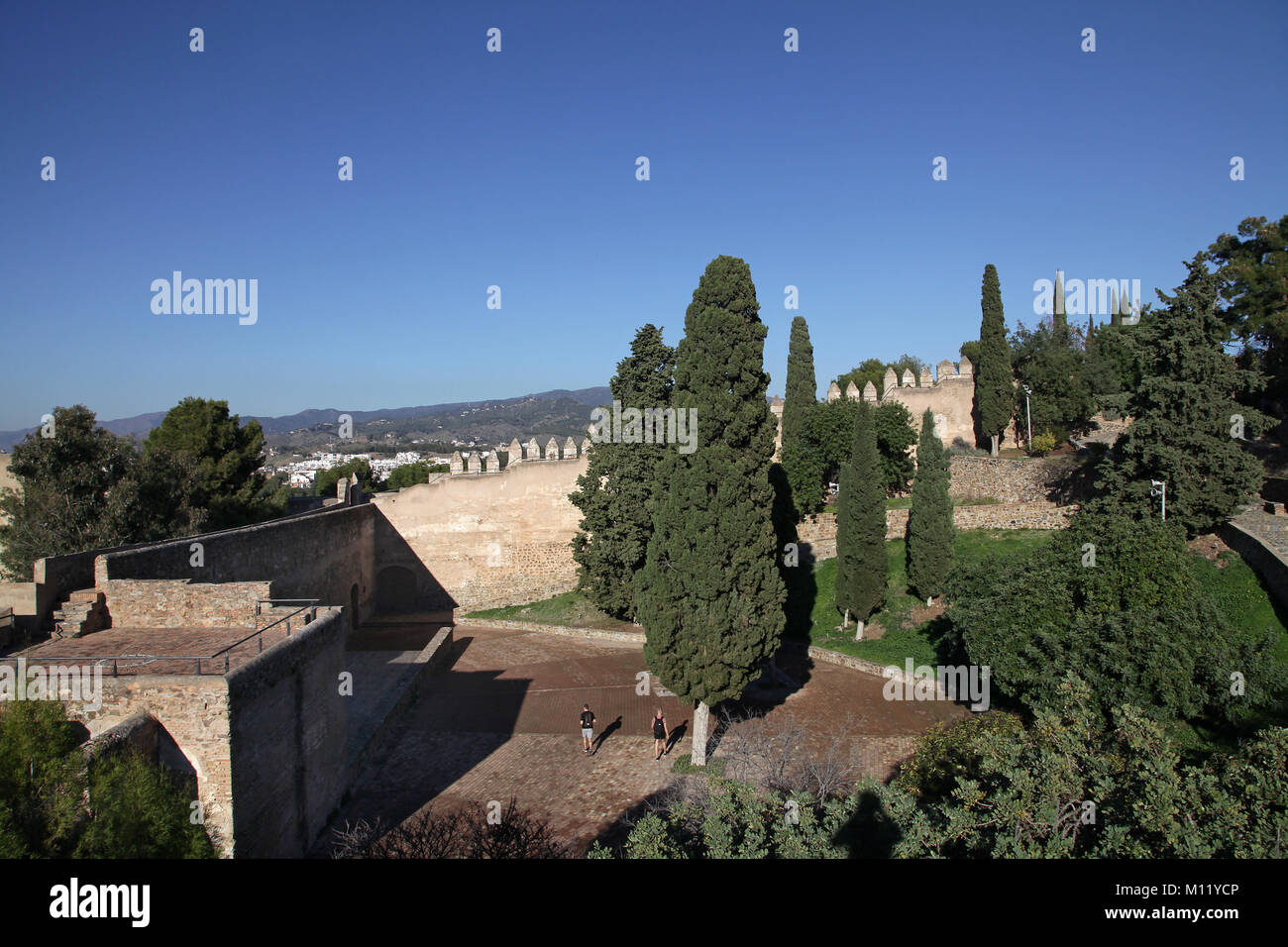 Castillo de Gibralfaro Malaga Espagne Banque D'Images