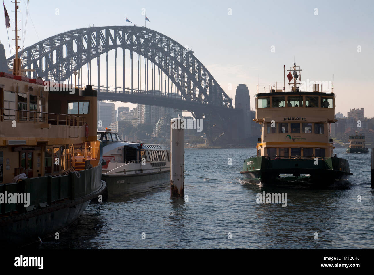 Le port de sydney Circular Quay sydney New South Wales australie Banque D'Images