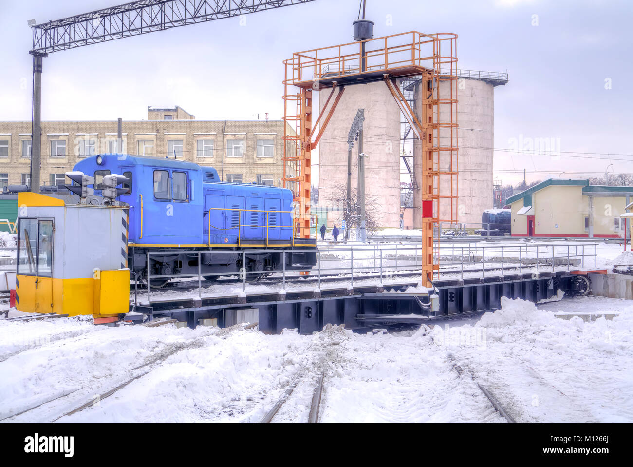 MINSK, BELARUS - Janvier 18,2017 : Phono dans un dépôt de locomotives Banque D'Images