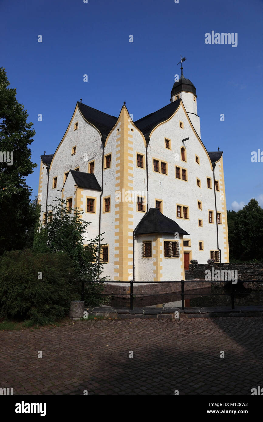 Château d'eau, château de Klaffenbach, village Klaffenbach partie de la ville de Chemnitz, Saxe, Allemagne Banque D'Images