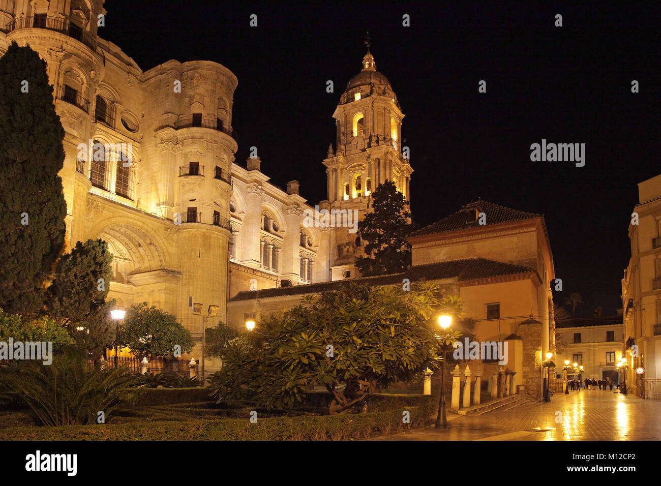 Malaga Andalousie Espagne cathédrale Santa Iglesia Catedral Basílica de la Encarnación Banque D'Images