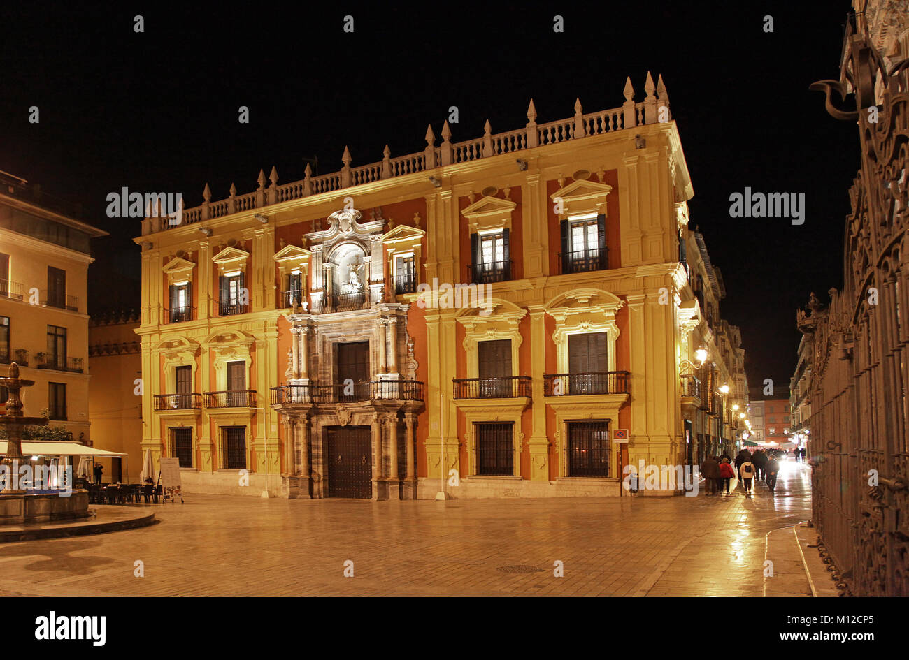 Palais Épiscopal/Palacio Episcopal Plaza del Obispo Malaga Espagne Banque D'Images