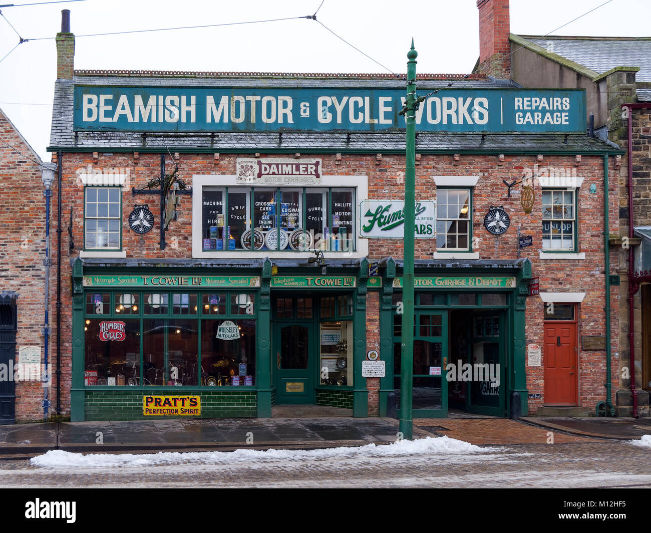 STANLEY, County Durham/UK - 20 janvier : Ancienne boutique au nord de l'Angleterre Open Air Museum à Stanley, County Durham le 20 janvier, 2018 Banque D'Images