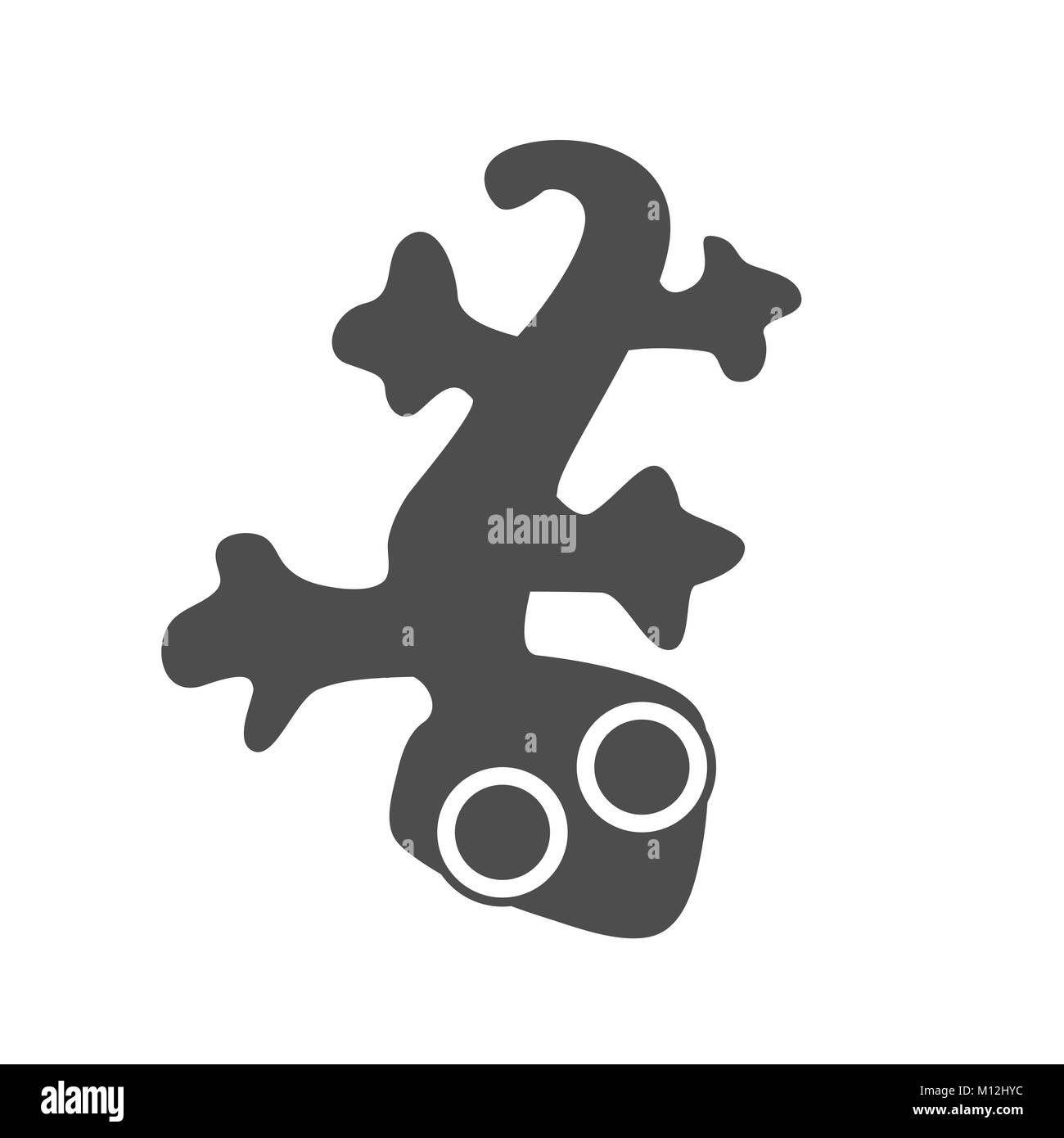 Gecko, lézard , vecteur conception graphique logo Banque D'Images