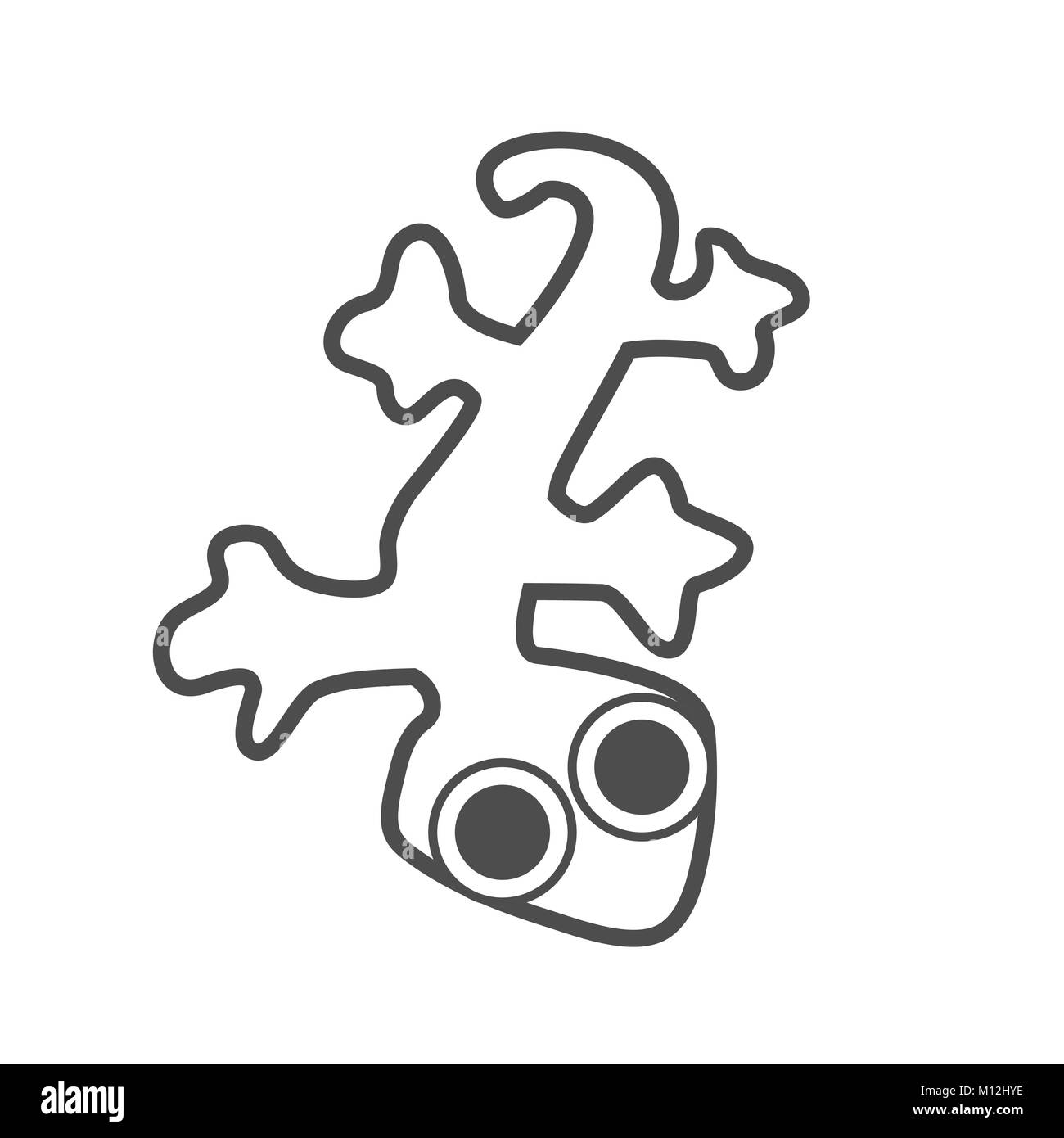 Gecko, lézard , vecteur conception graphique logo Banque D'Images