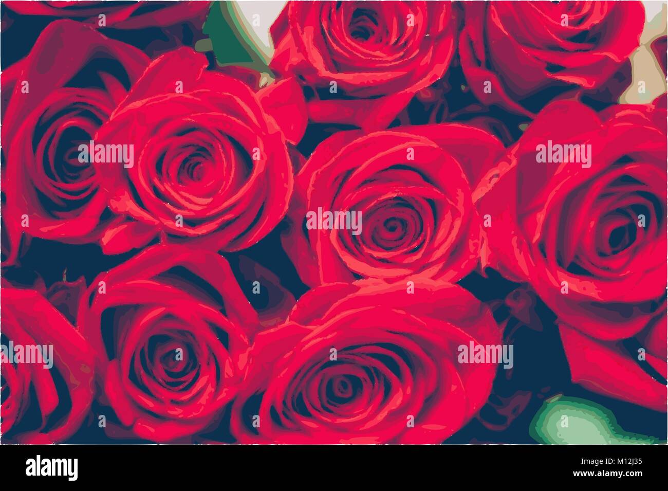 Vector roses rouges Illustration de Vecteur
