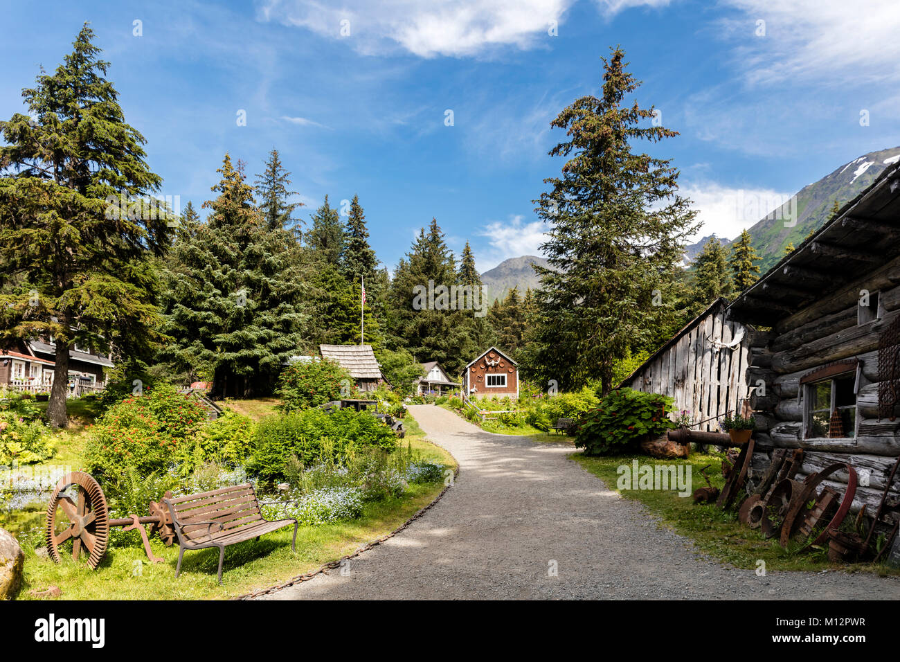 Crow Creek, en Girdwood dans le sud de l'Alaska. Banque D'Images