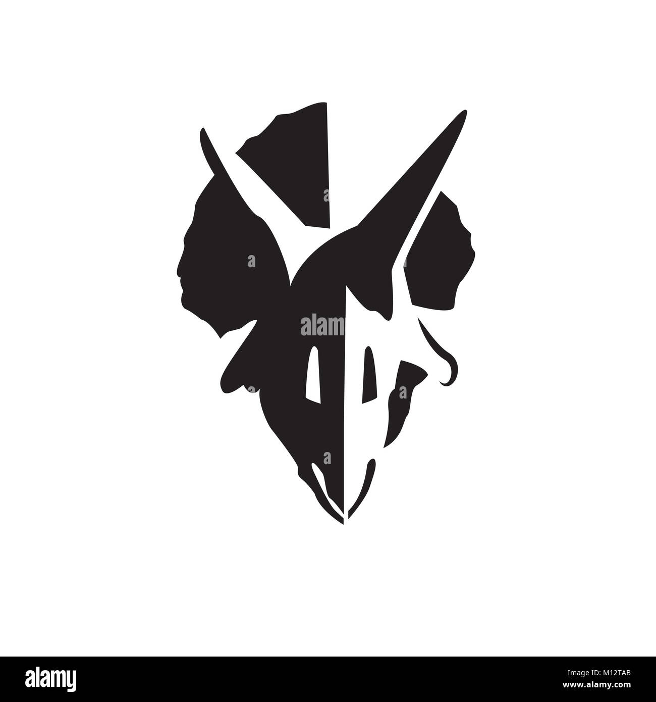 Vecteur crâne de dinosaure Banque D'Images