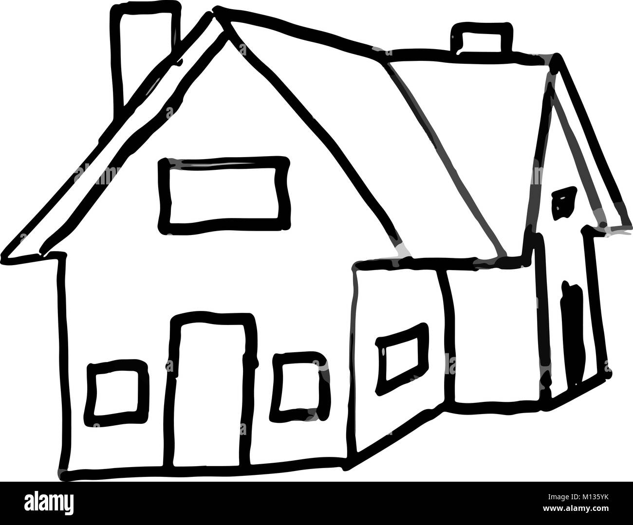 House White Board Illustration Illustration de Vecteur