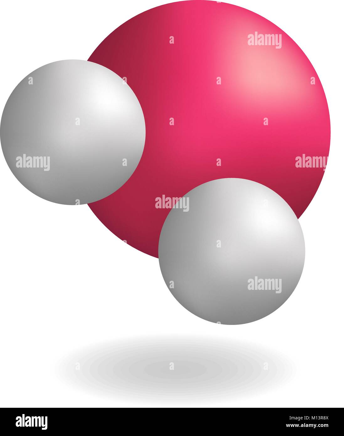 De l'eau molécule H2O, le vecteur symbole Illustration de Vecteur