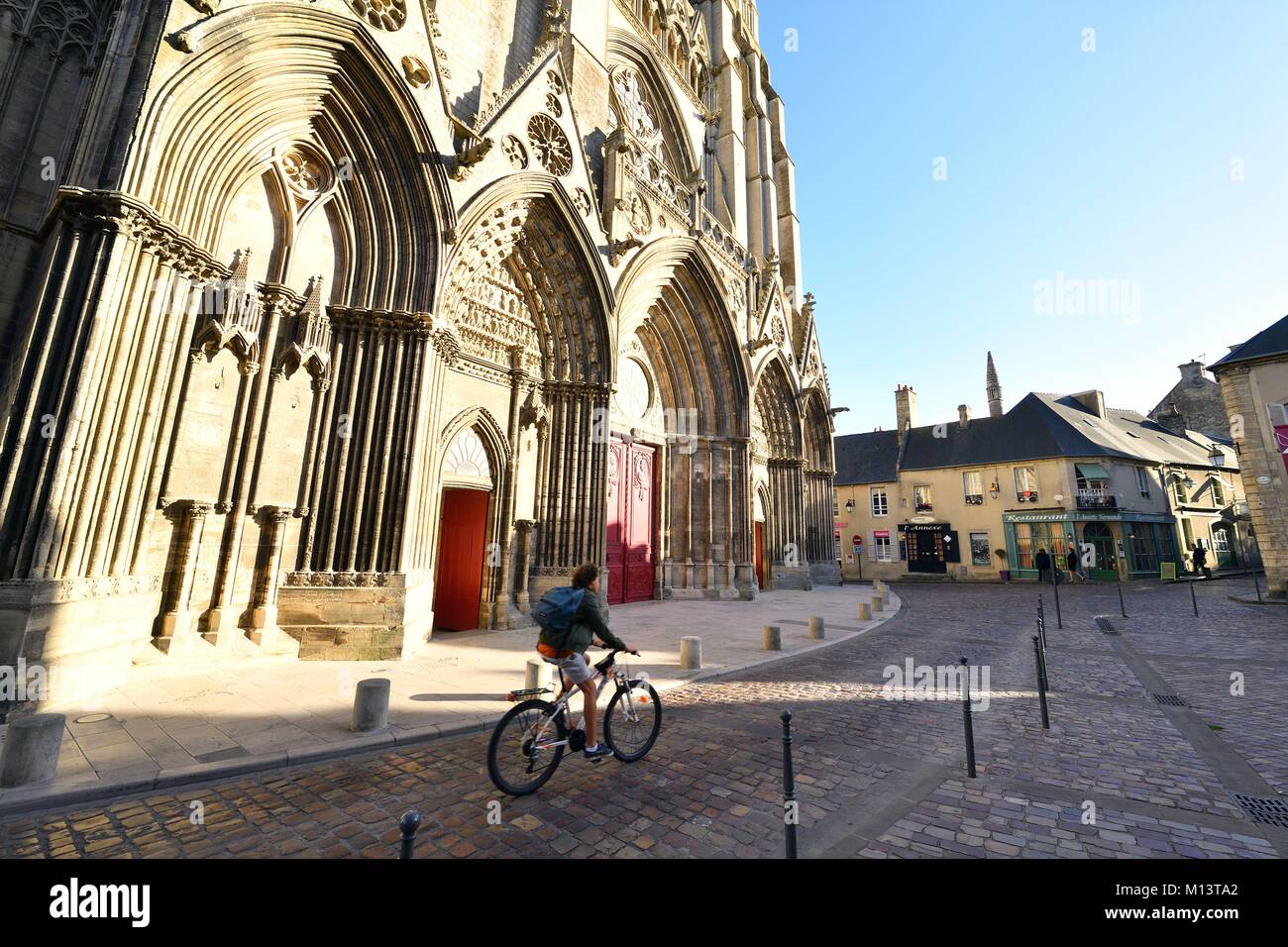 France, Calvados, Bayeux, la cathédrale de Notre-Dame, datée du 11e au 15e siècle Banque D'Images