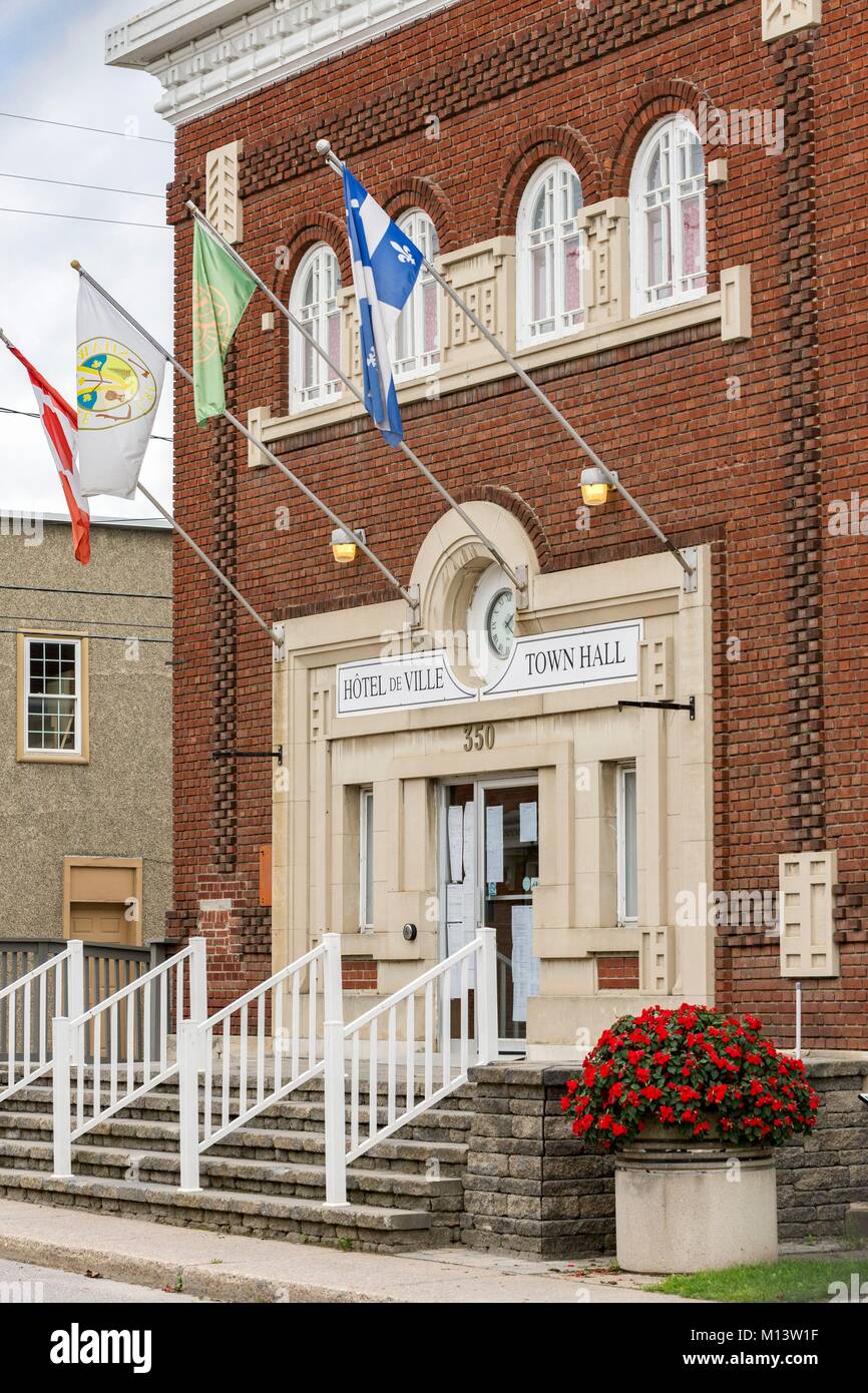 Canada, Province de Québec, Outaouais, région du Pontiac, Shawville, Hôtel de Ville Banque D'Images