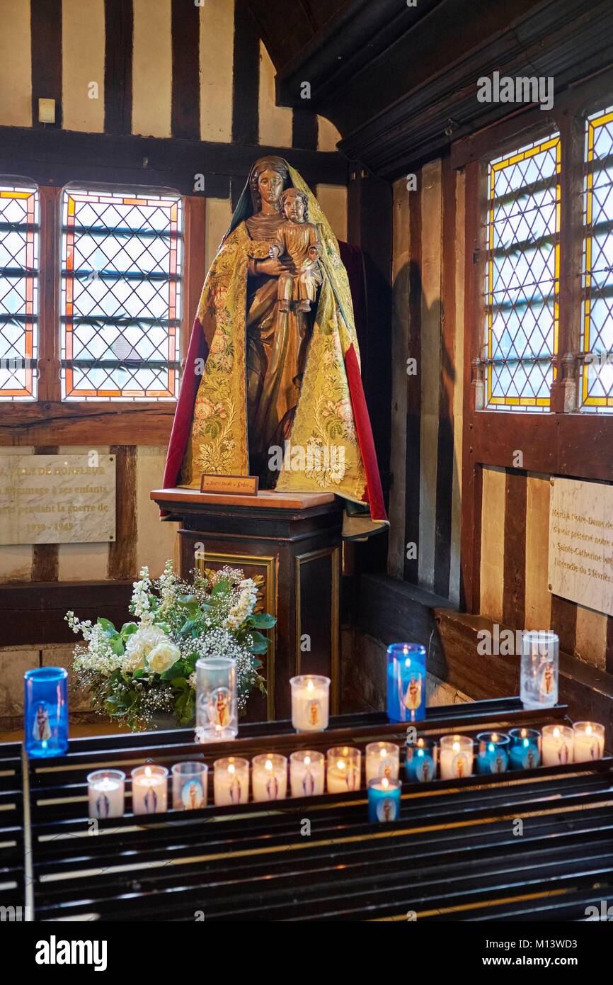 Honfleur normandy statue de la vierge Banque de photographies et d