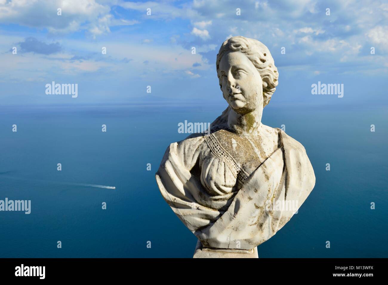 L'Italie, la Campanie, la Côte Amalfitaine, classée au Patrimoine Mondial de l'UNESCO, Ravello, Terazza del Infinito Banque D'Images