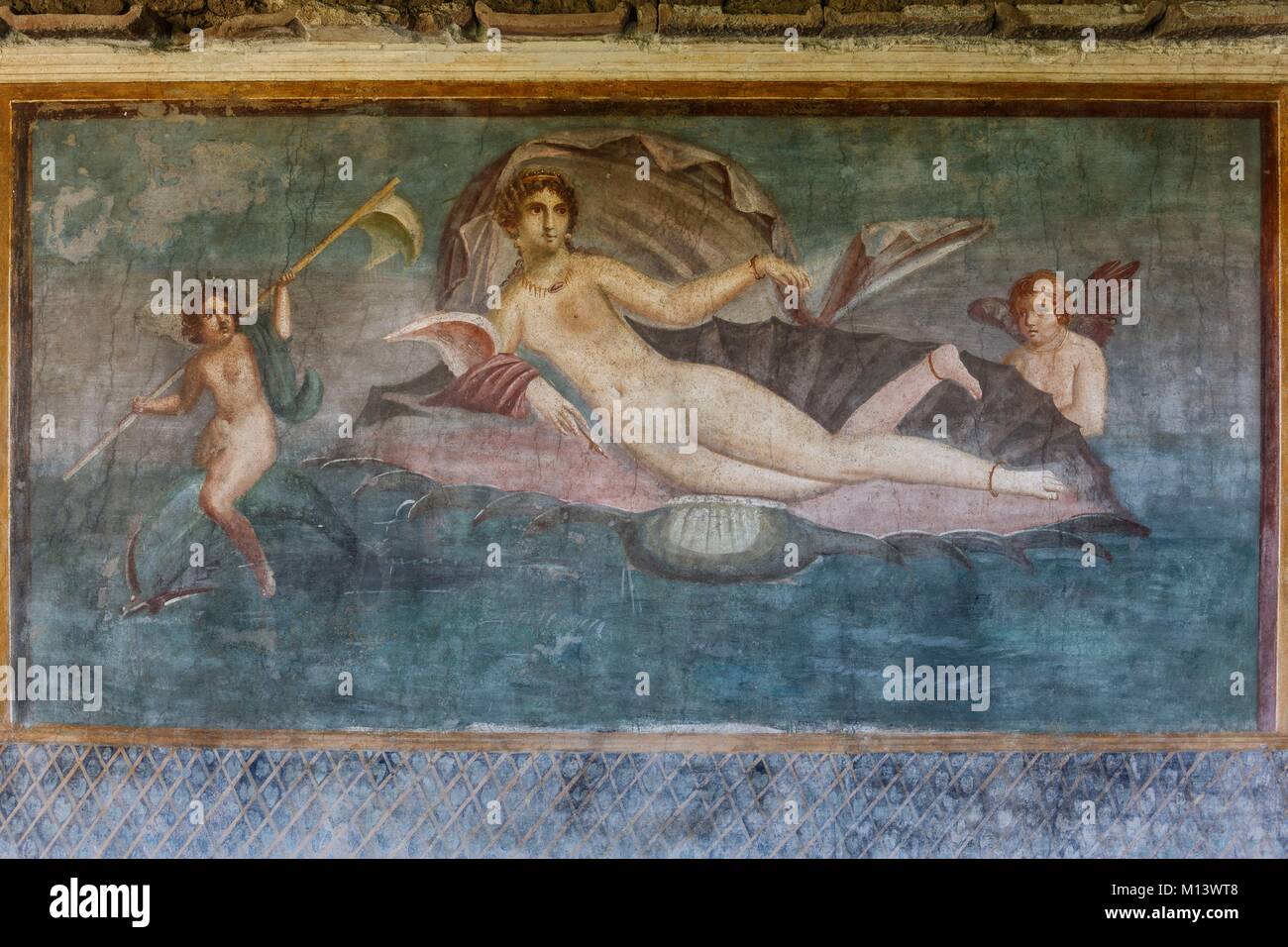 L'Italie, Campanie, Pompéi, inscrite au Patrimoine Mondial de l'UNESCO, fresque de Vénus Banque D'Images