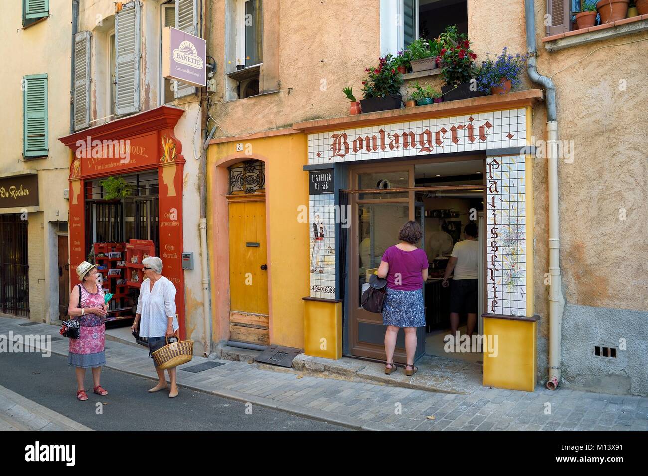 La France, Var, Provence Verte, Cotignac, boulangerie Banque D'Images