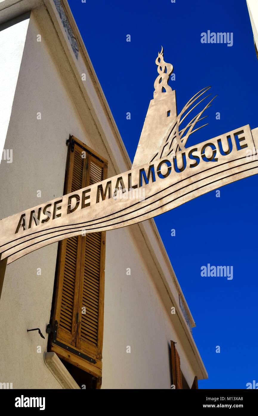 France, Bouches du Rhône, Marseille, quartier Endoume, Anse de Malmousque Banque D'Images