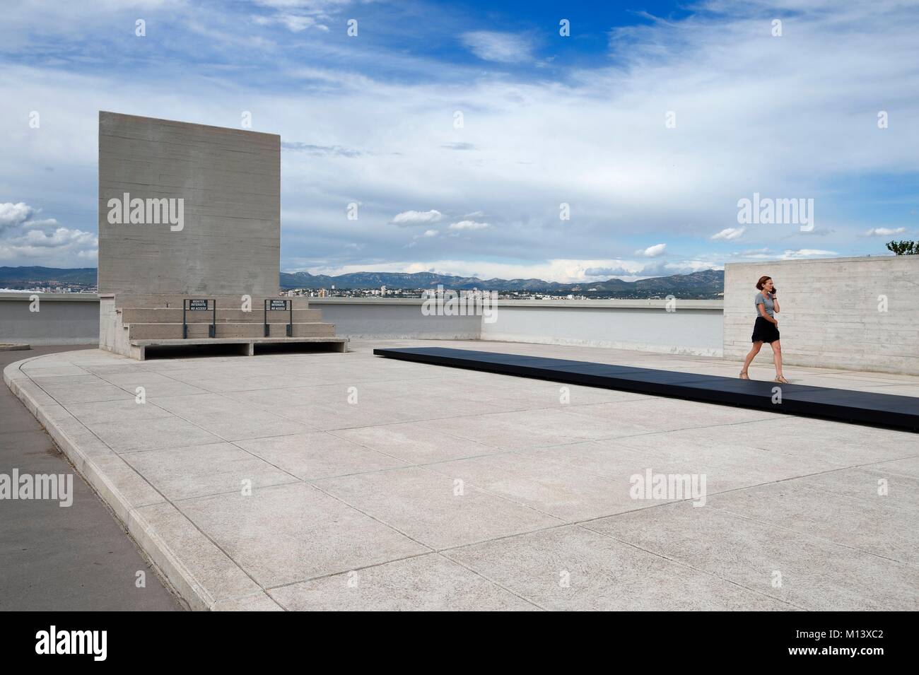 France, Bouches du Rhône, Marseille, l'oeuvre architecturale de Le Corbusier, inscrite au Patrimoine Mondial de l'UNESCO, Cité Radieuse ou Cité radieuse de Le Corbusier, roof top Banque D'Images