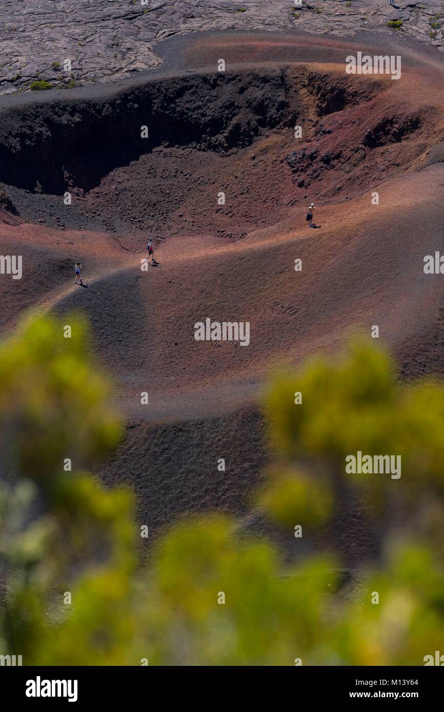 La France, l'île de la réunion, Reunion National Park classé au Patrimoine Mondial par l'UNESCO, le volcan Piton de la Fournaise, cratère Formica Leo Banque D'Images