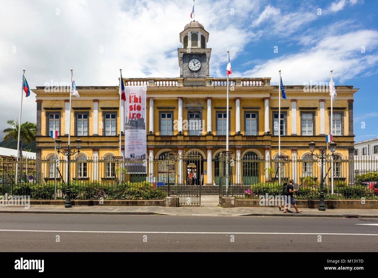 La France, l'île de la réunion, Saint Denis, bâtiment colonial, l'hôtel de ville Banque D'Images