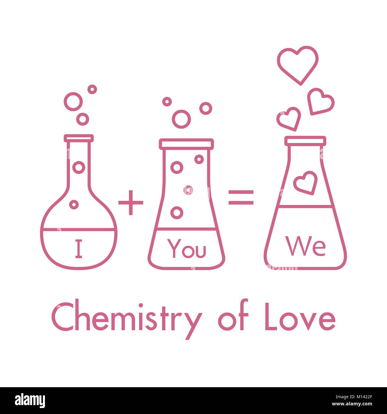 Vous Et Moi Et Notre Chimie De L Amour Pour La Conception D Affiches De Bannieres Ou D Impression Carte De Souhaits De La Saint Valentin Image Vectorielle Stock Alamy