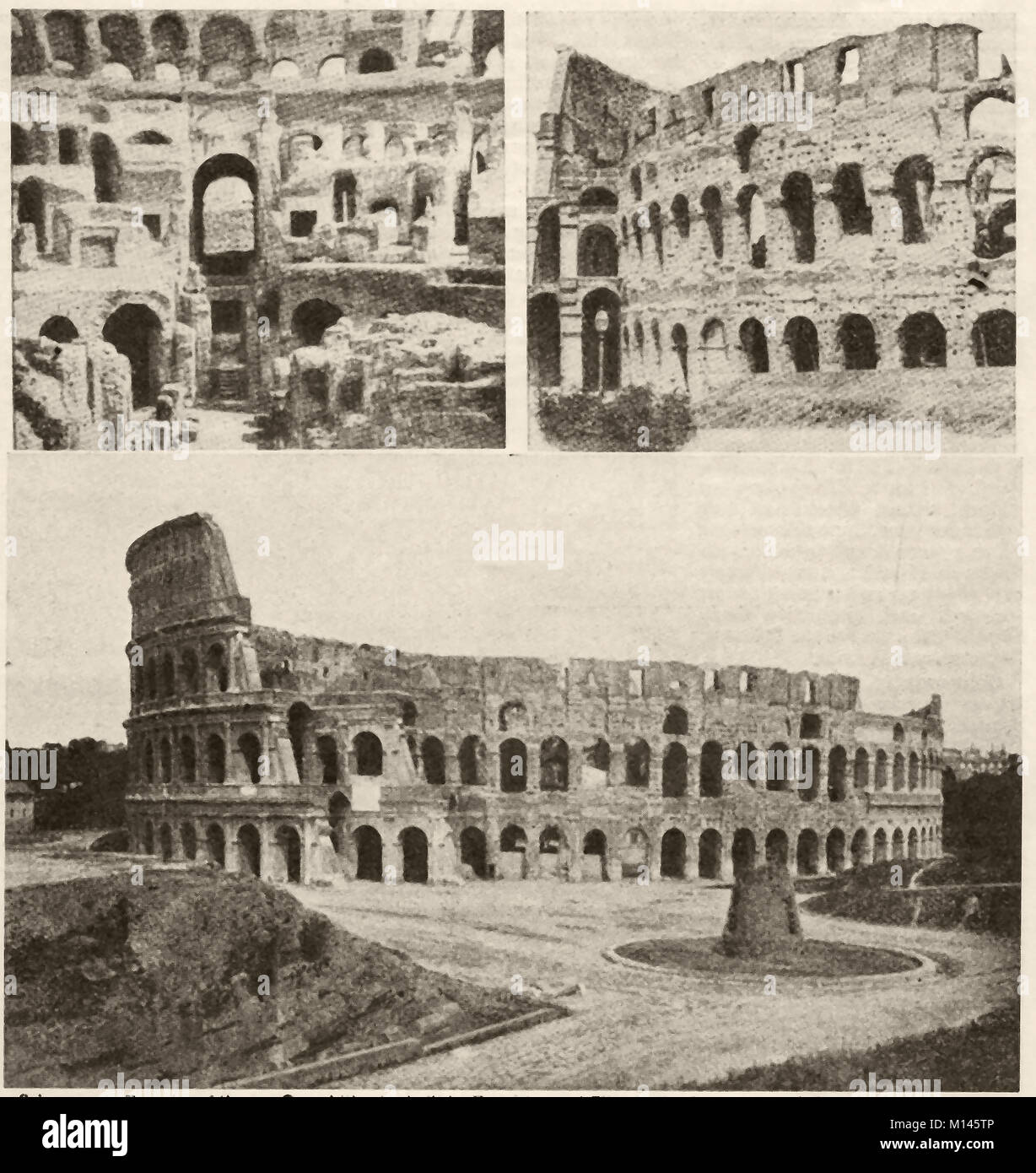 Le Colisée, Rome Colisée / Flavian Amphitheater et aka l'Amphitheatrum Flavium tel qu'il était en 1920 Banque D'Images