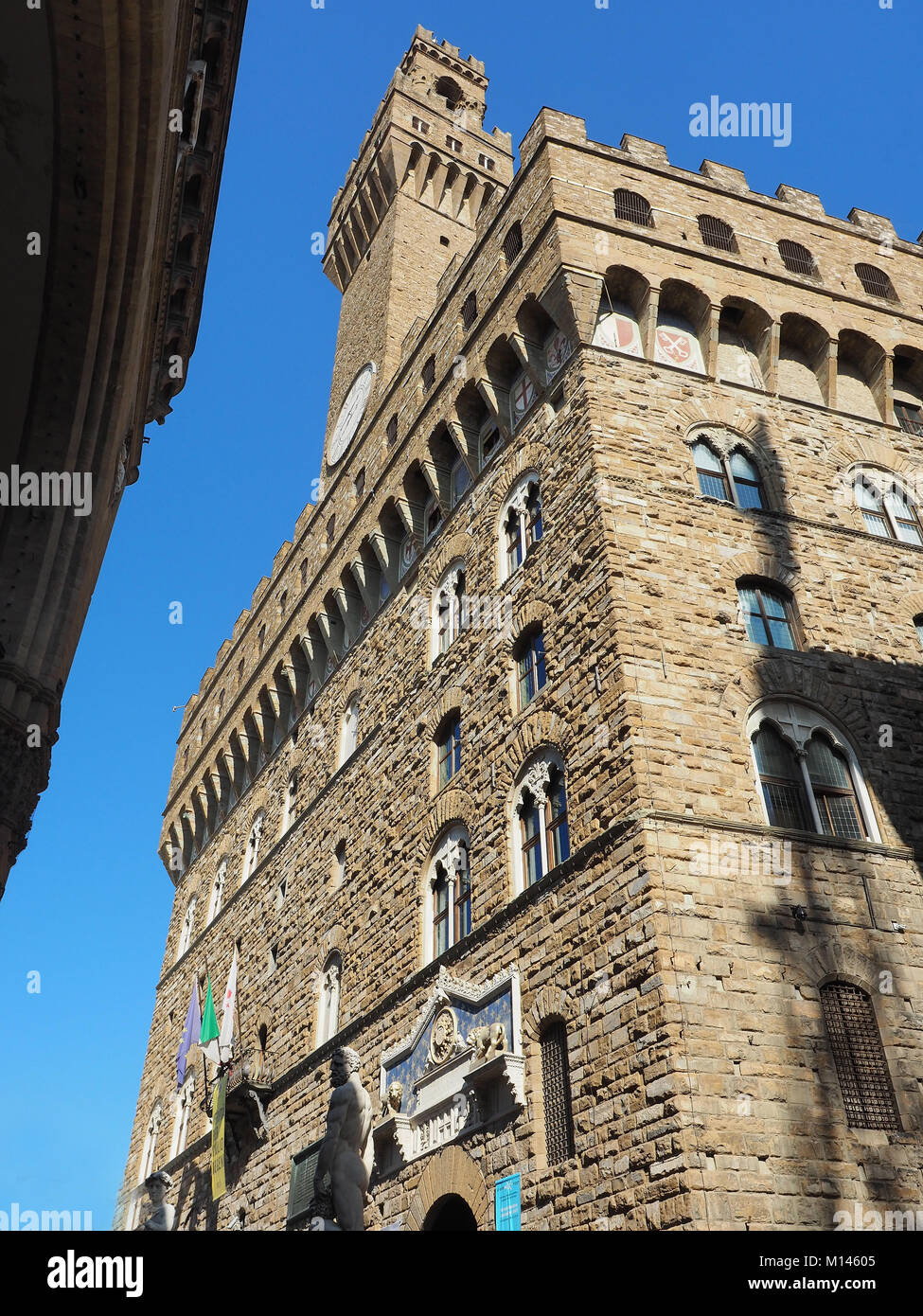 L'Europe,Italie,Toscane,Florence,Piazza della Signoria. Palazzo Vecchio Banque D'Images