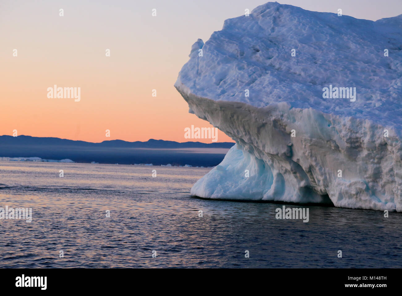 Les icebergs de l', fjord glacé d'Ilulissat, Groenland, baie de Disko, régions polaires Banque D'Images