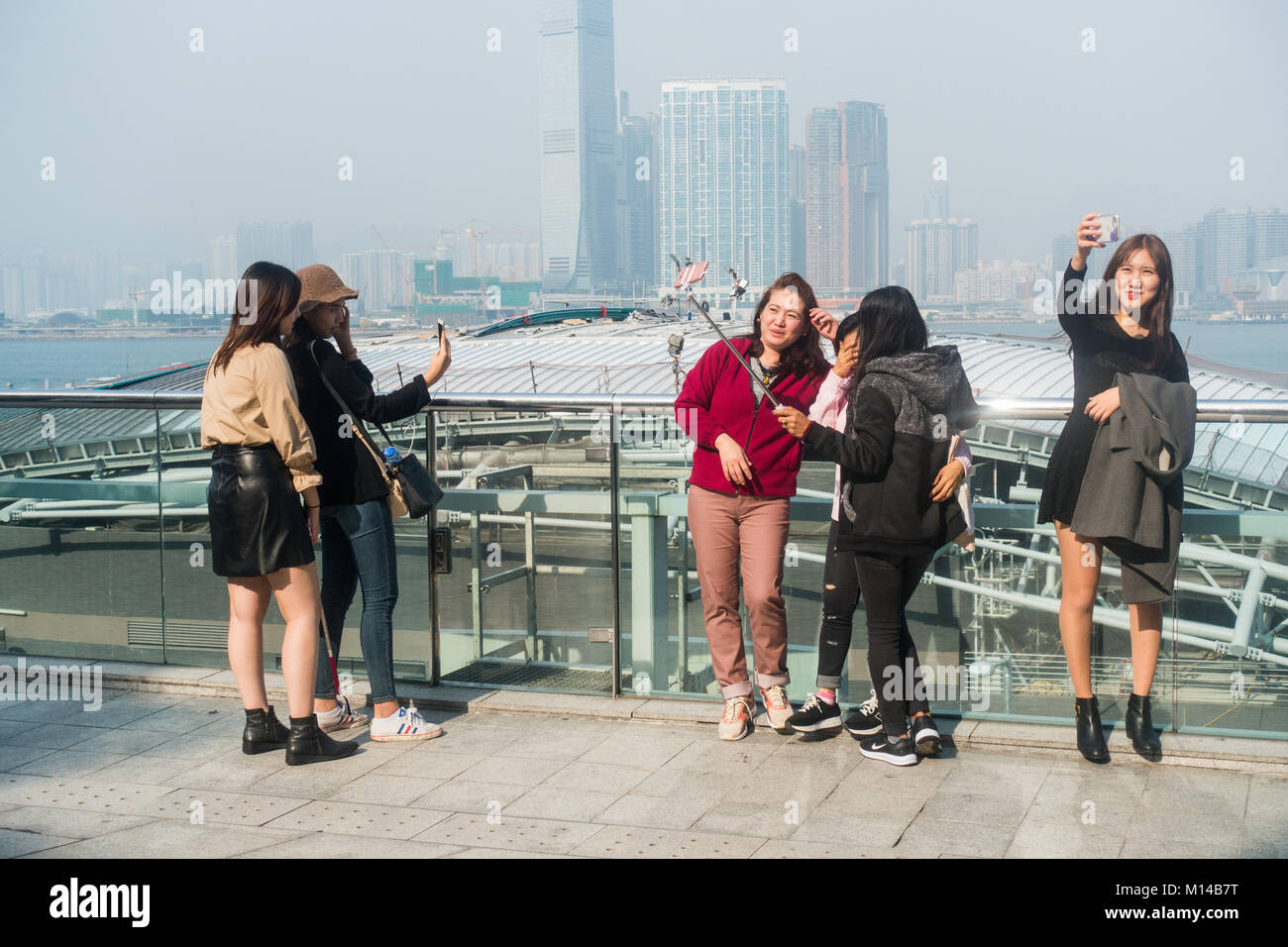 Hong Kong pour prendre des selfies Banque D'Images Hong Kong pour prendre des selfies Banque D'Images
