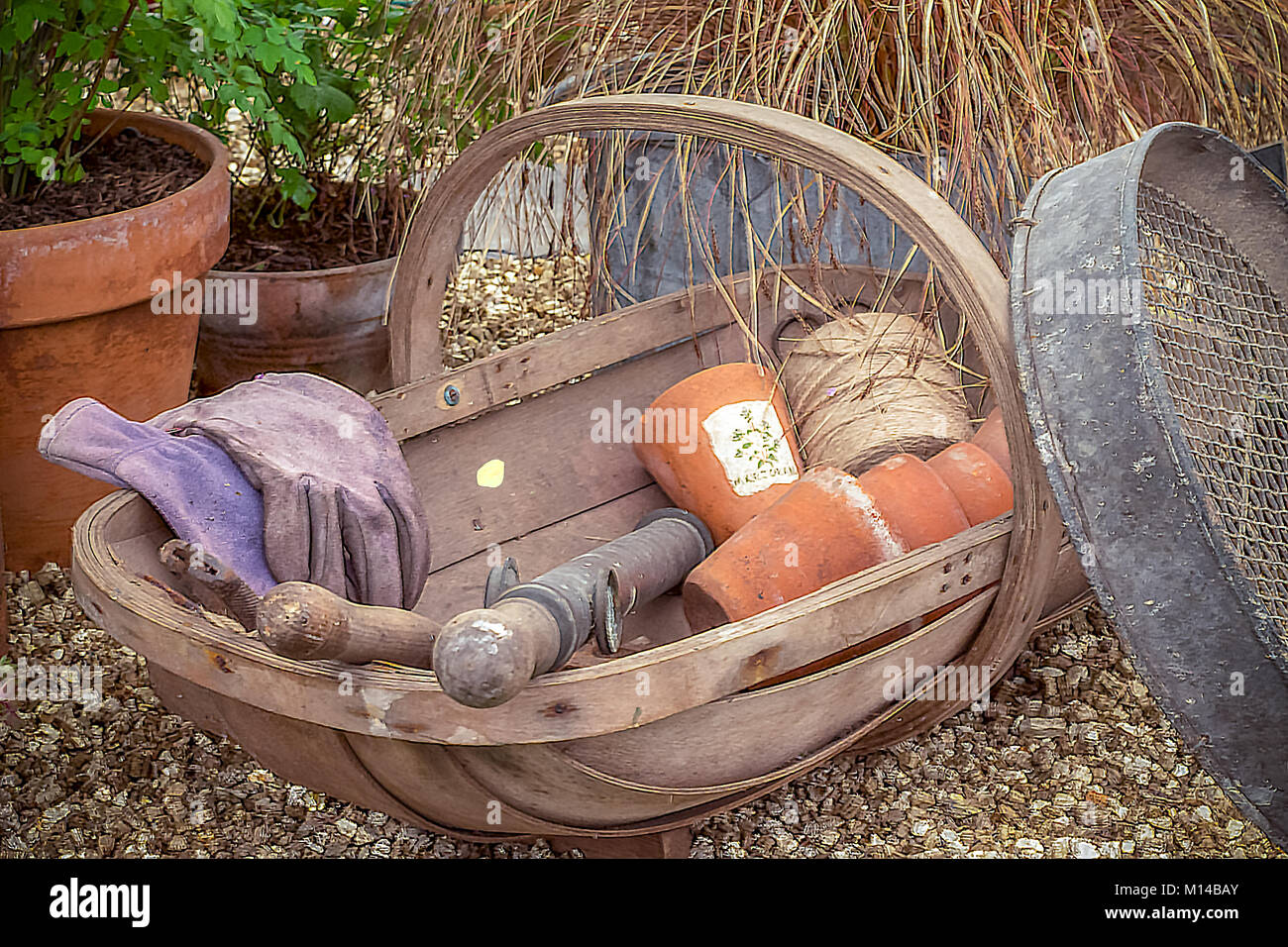 Panier de jardiniers Banque D'Images