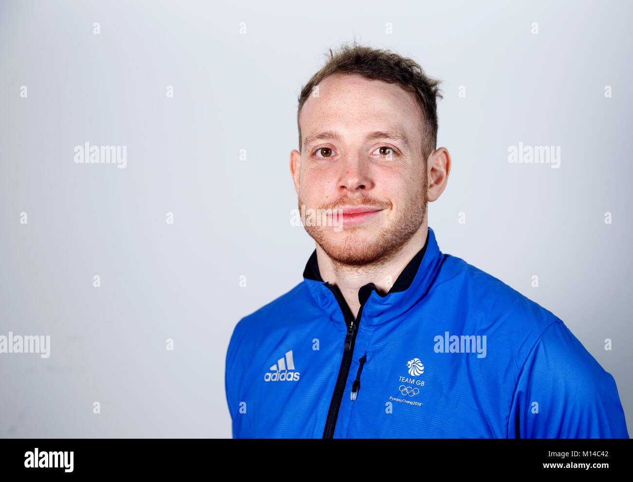 Sam Blanchett lors d'une séance en kitting à ADIDAS Stockport. ASSOCIATION DE PRESSE Photo. Photo date : mardi, 23 janvier 2018. Crédit photo doit se lire : Tim Goode/PA Wire Banque D'Images