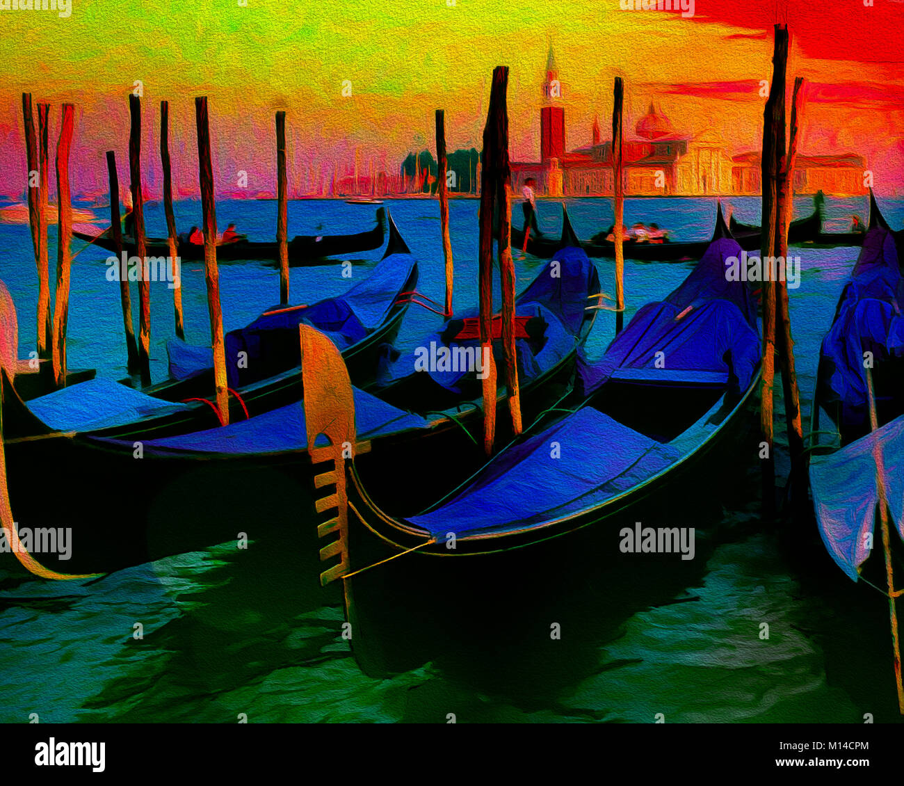 FINE ART : Isola di San Giorgio Maggiore, à Venise, Italie Banque D'Images