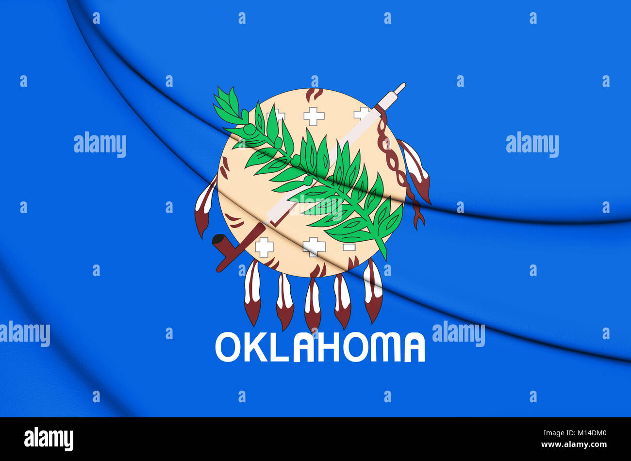 Pavillon 3D de l'Oklahoma, USA. 3D Illustration. Banque D'Images