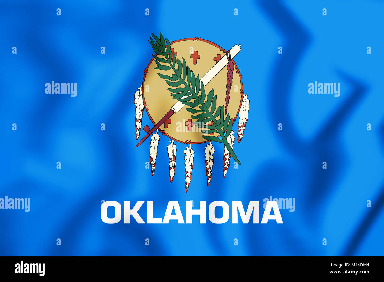 Pavillon 3D de l'Oklahoma, USA. 3D Illustration. Banque D'Images