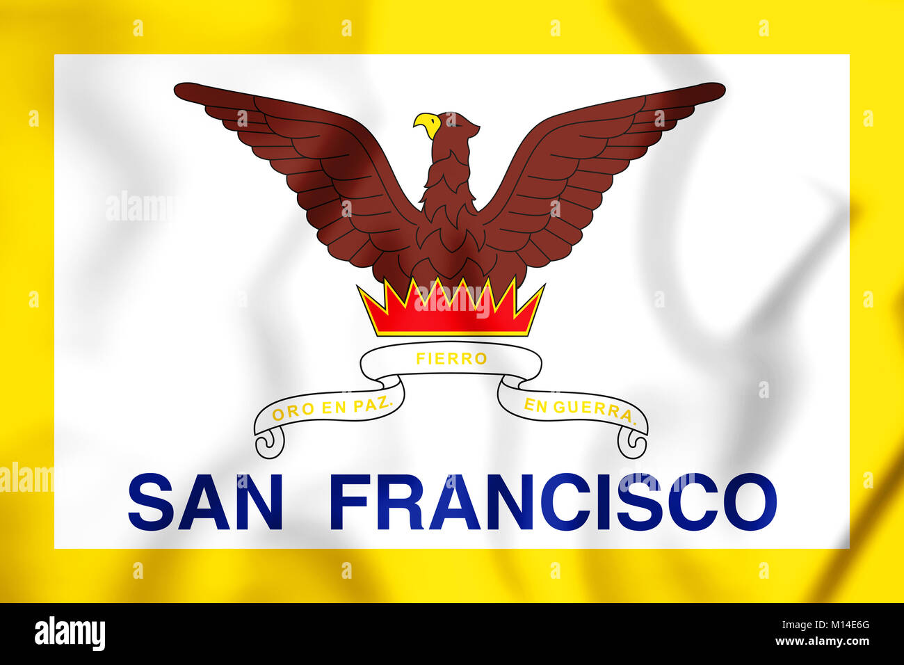 Pavillon 3D de San Francisco, USA. 3D Illustration. Banque D'Images