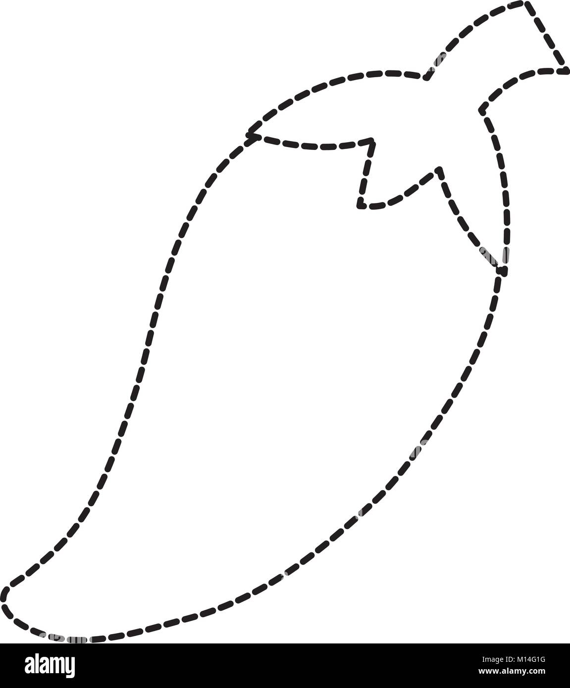 Chili droit Illustration de Vecteur