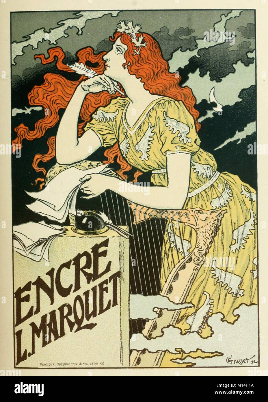 Eugène Grasset - Encre L.Marquet - art de l'affiche de la Belle Époque Banque D'Images