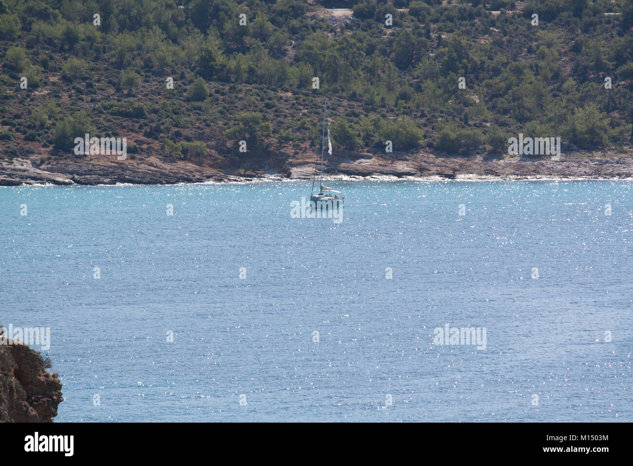 Les bateaux à voile en mer Banque D'Images