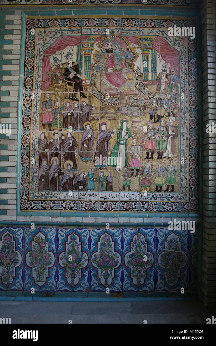 Tekyeh Moaven ol Molk, Kermanshah. L'Iran, construit en époque Qajare Banque D'Images