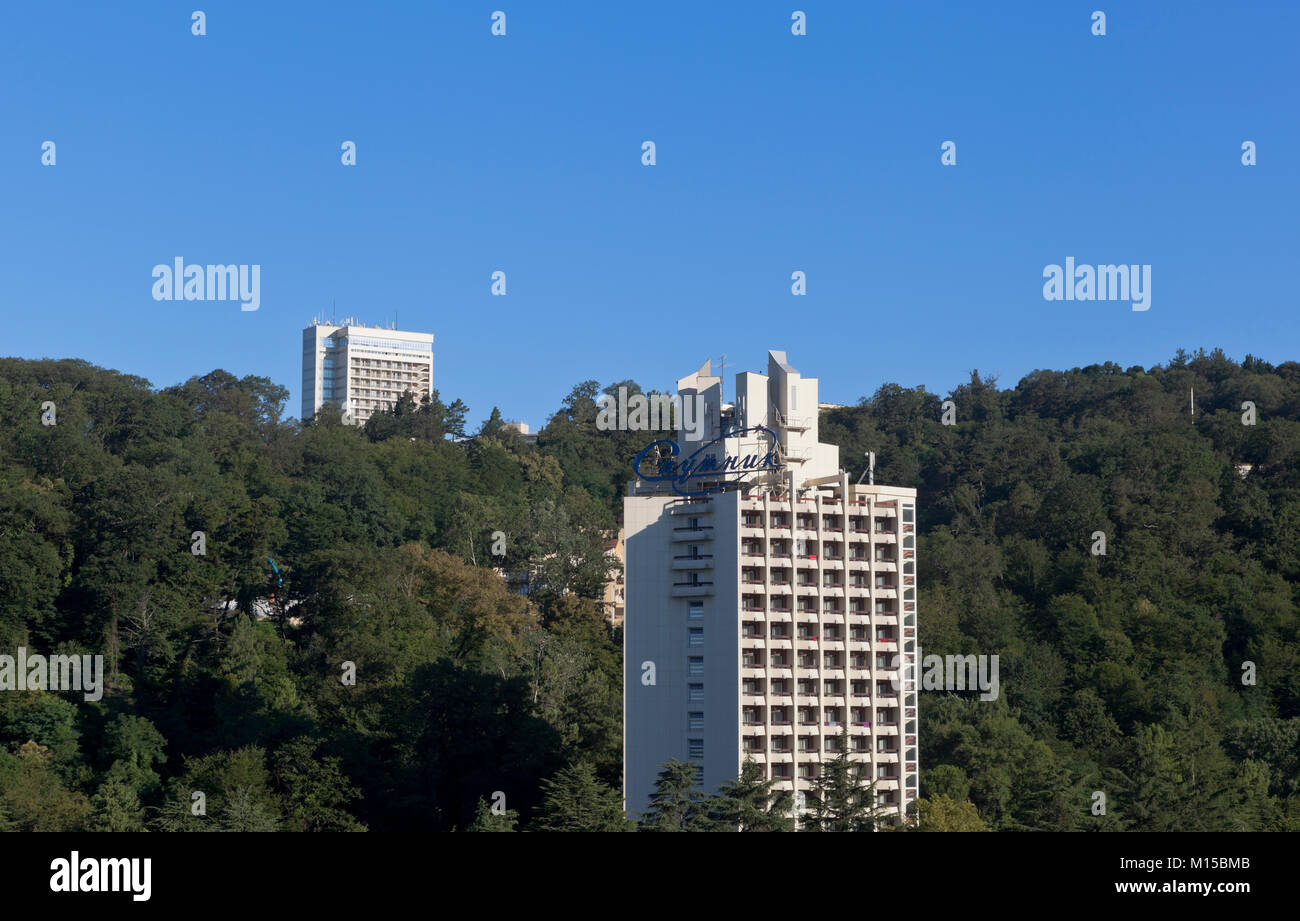 Sotchi, Hosta District, région de Krasnodar, Russie - le 14 juillet 2016 : Sotchi complexe Santé 'Sputnik' dans Hosta district de la région de Krasnodar Banque D'Images